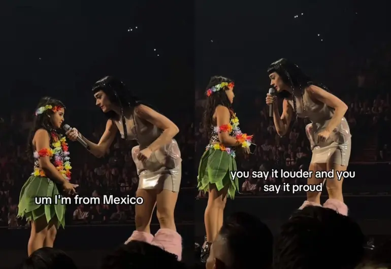 Katy Perry anima a niña mexicana a gritar con orgullo su origen en concierto de Los Ángeles