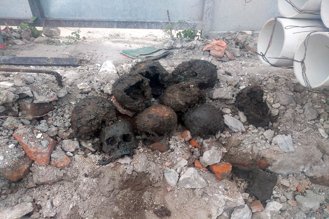 Encuentran huesos humanos en construcción sin permisos