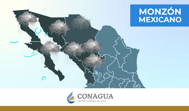 Se establece el monzón mexicano en seis estados
