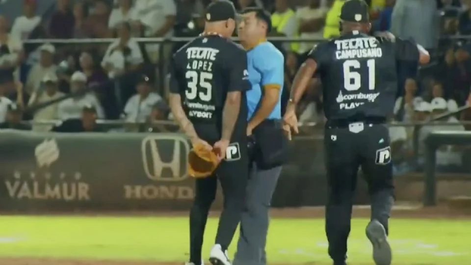 Yoan López, suspendido para lo que resta de los playoffs tras agresión a umpire