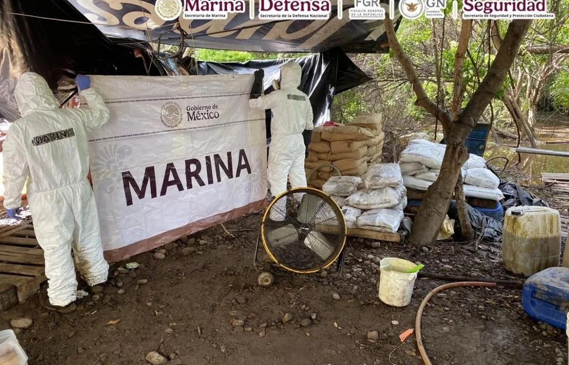 Afectación de 3 mil millones de pesos al Cártel de Sinaloa por decomiso de 12.8 toneladas de metanfetamina