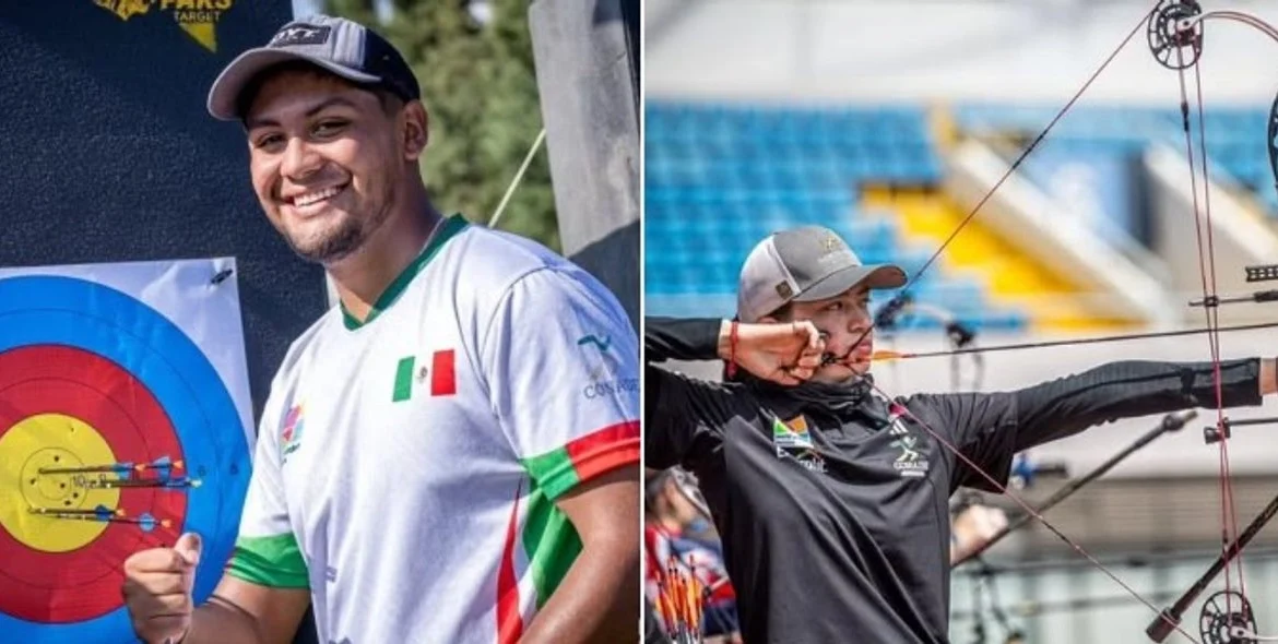 Arqueros Castillo y Méndez alcanzan oro en tiro con arco mixto en Asunción 2025