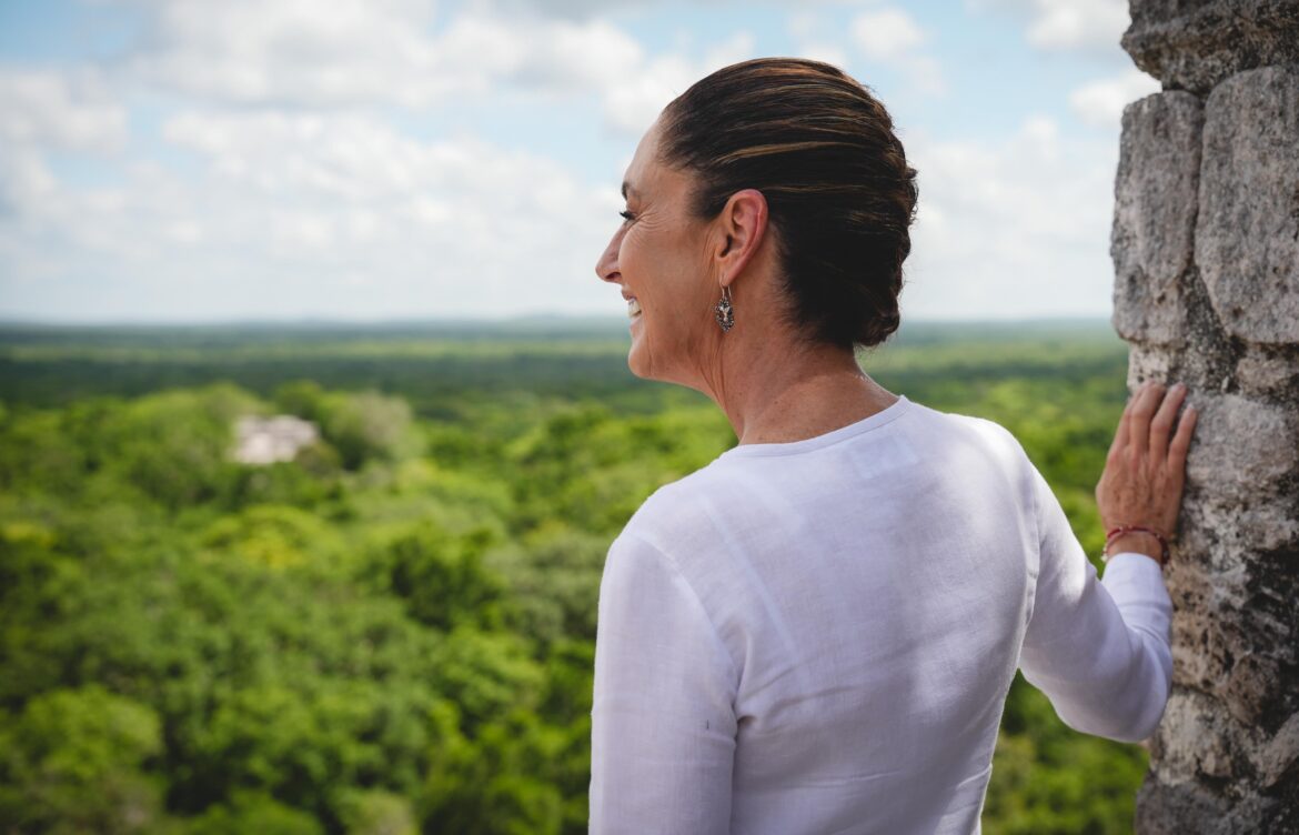 “México es grandioso”, Sheinbaum resalta la belleza de la Selva Maya