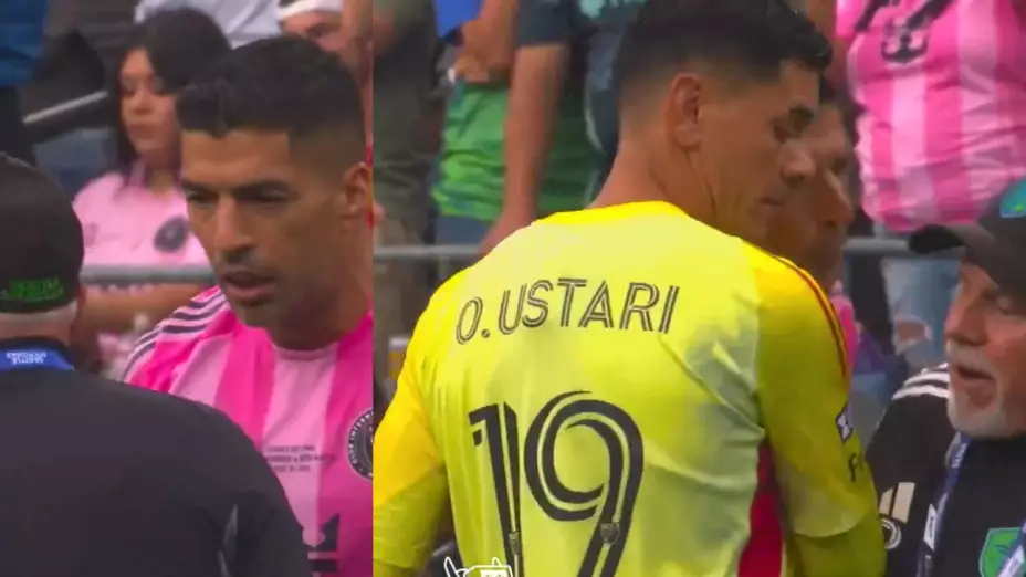 Luis Suárez escupe a miembro del cuerpo técnico de Seattle tras la final de la Leagues Cup