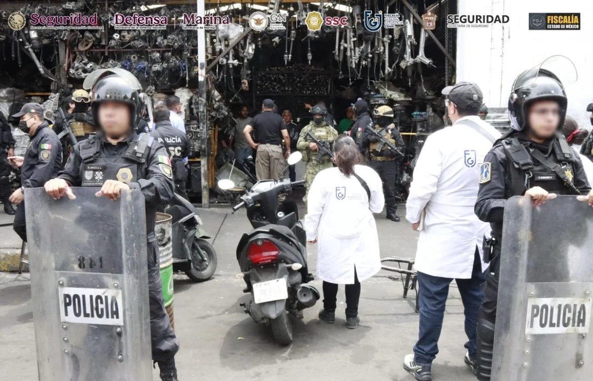 Decomisan más de once mil toneladas de autopartes en CDMX durante operativo Fortaleza