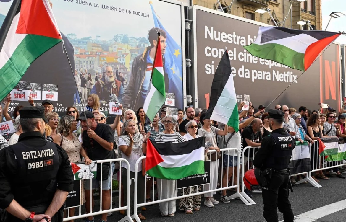 San Sebastián exige fin a la masacre en Gaza en gala inaugural del festival