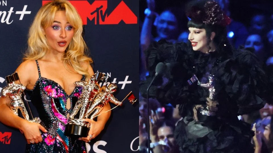 Lady Gaga se corona como Artista del Año y Sabrina Carpenter obtiene triple galardón en los VMAs 2025