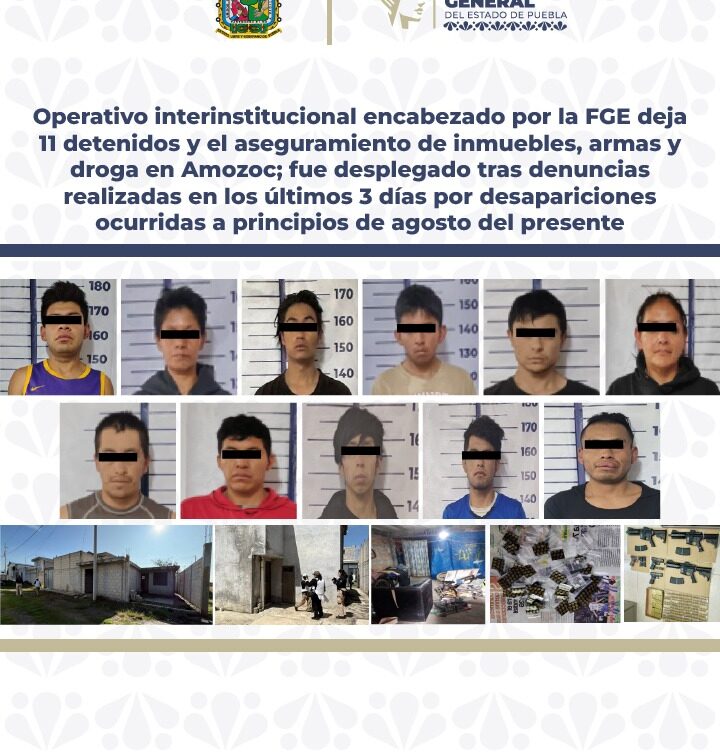Detiene Fiscalía de Puebla a presuntos implicados en desaparición de 11 hombres
