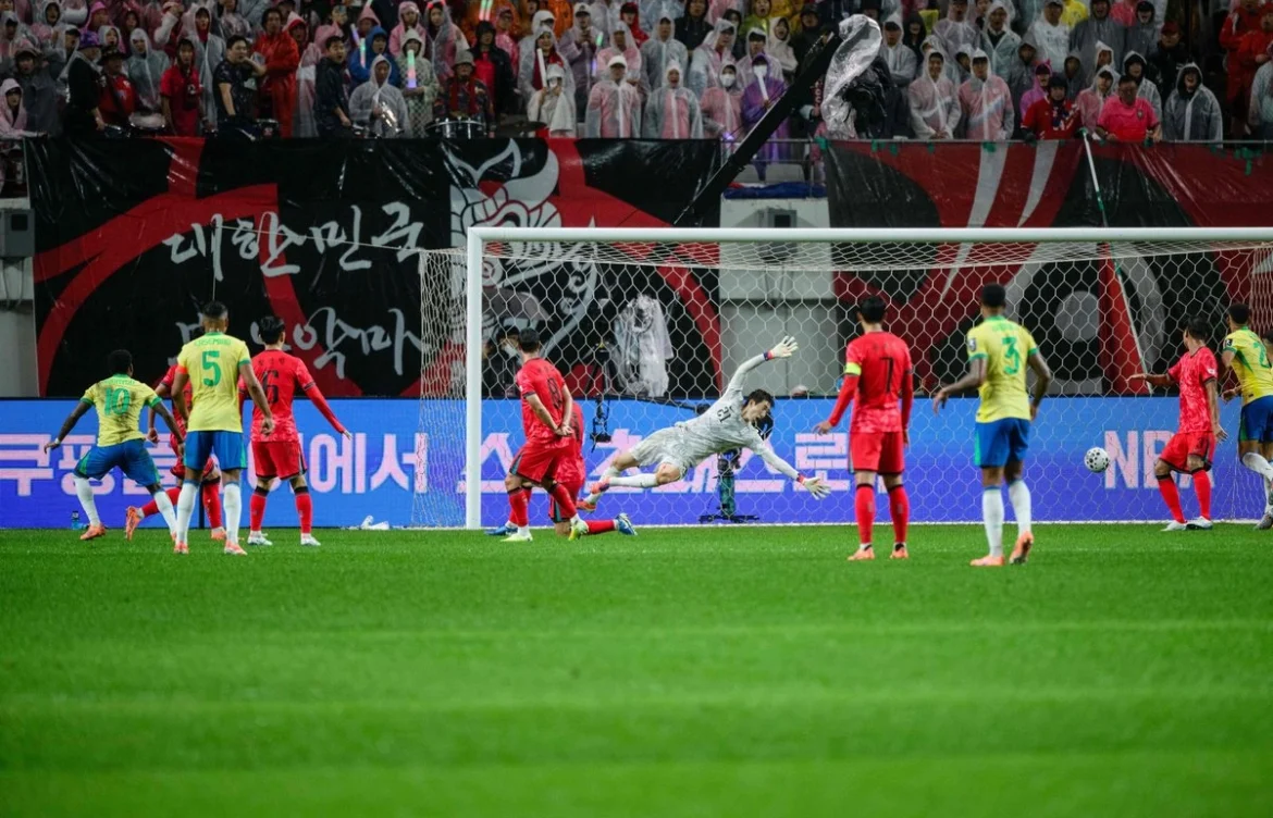 Brasil aplasta 5-0 a Corea del Sur en amistoso con dobletes de Estevão y Rodrygo