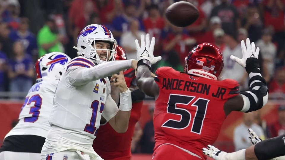 Sorpresa en la NFL: Josh Allen sufre noche para olvidar ante los Houston Texans