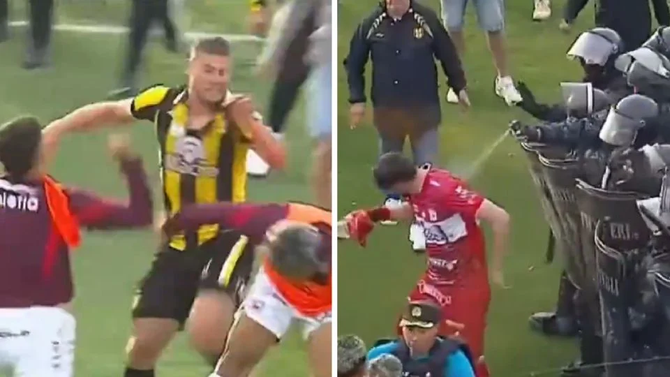 Escándalo en Argentina: Policía usa gas pimienta contra jugadores tras batalla campal