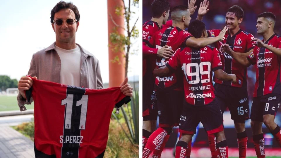 Checo Pérez se viste de rojinegro y enciende la ilusión entre aficionados del Atlas